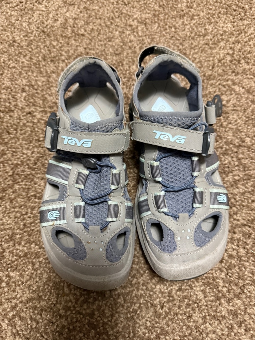 Teva Kids Grey and Light Blue Sport Sandals